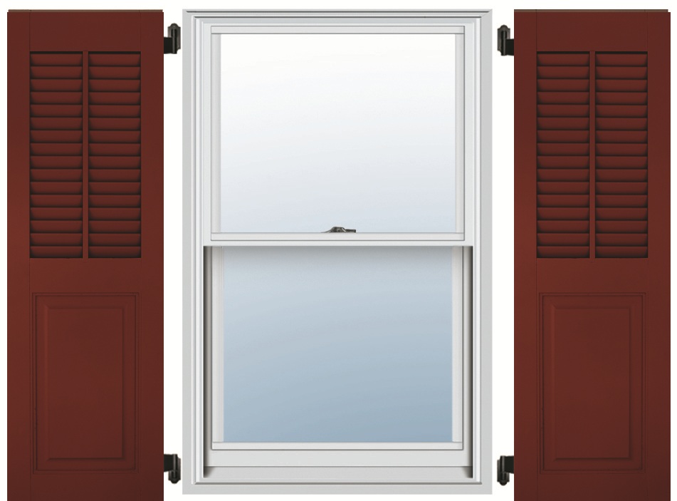 Fiberglass Shutters - Louver-Panel w/ Mullion