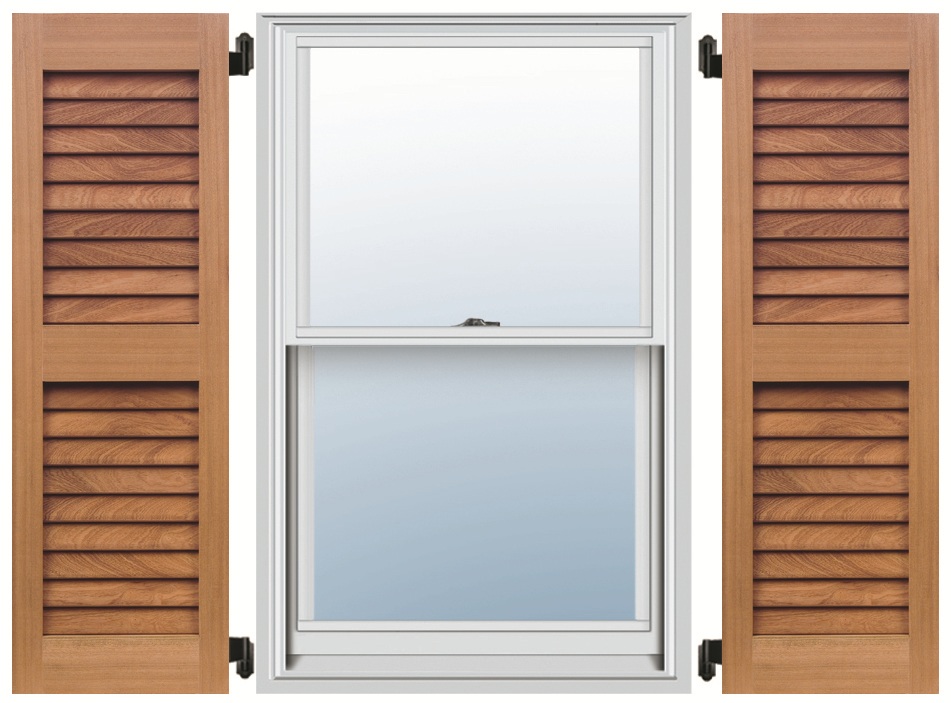 Mahogany Shutters - Even Louver