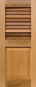 Cedar Shutters - Louver-Panel Combo