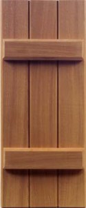Mahogany Shutters - Batten Style